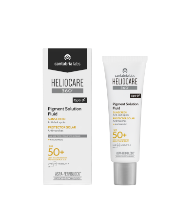 Heliocare 360 Pigment Solution Fluid SPF 50  واقي شمس هيليوكير للبشرة المعرضة للتصبغات والبقع الداكنة